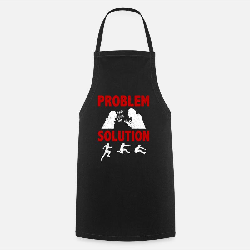 Long Jumping Jumper Broad Jump Problem Solution - Cooking Apron - black