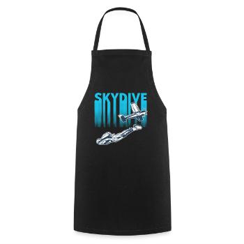 Skydiving Skydive - Cooking Apron - black - Front - AI Model Male 185 dark (185cm)
