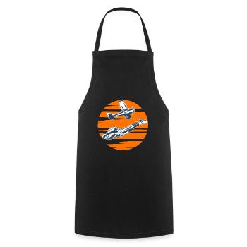 Skydiving Skydiver Sunset - Cooking Apron - black - Front - AI Model Male 185 dark (185cm)