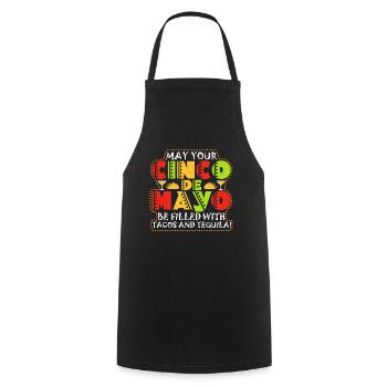 Viva Mexico Cinco De Mayo Party 5 De Mayo Cadeau - Tablier de cuisine - noir - Devant - AI Model Male 185 dark (185cm)