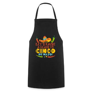 Cinco De Mayo Party Viva Mexico Cinco De Mayo Lehr - Tablier de cuisine - noir - Devant - AI Model Male 185 dark (185cm)