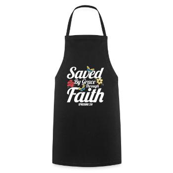 Inspirational Jesus God Christian Gift - Cooking Apron - black - Front - AI Model Male 185 dark (185cm)