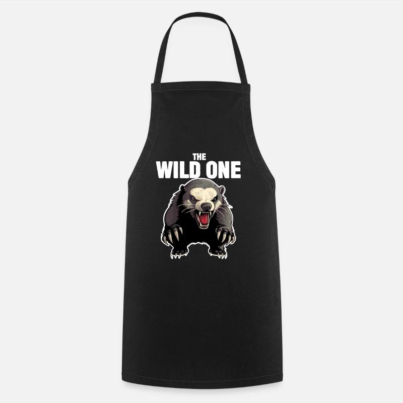 Honey Badger The Wild One - Cooking Apron - black