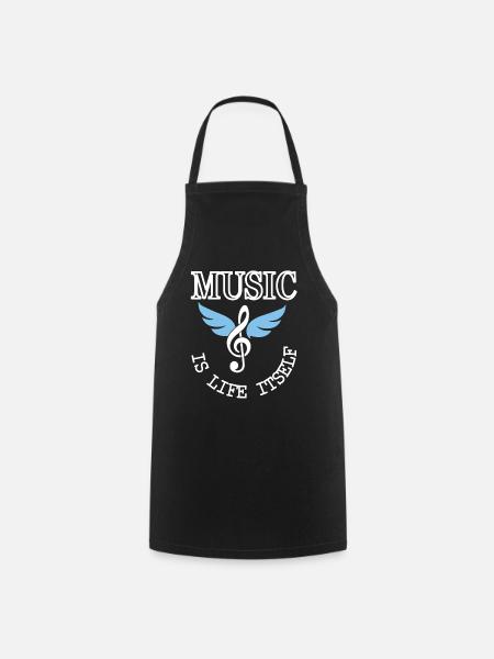 Fan de musique Écoutez le musicien Musikverein Gift - Tablier de cuisine - noir
