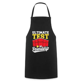 Beer Pong Champion The Ultimate Test of the Freunds - Cooking Apron - black - Front - AI Model Male 185 dark (185cm)