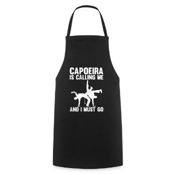 Capoeira Is Calling Me And I Must Go - Cooking Apron - black - Front - AI Model Male 185 dark (185cm)