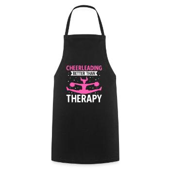 Le cheerleading mieux que la thérapie - Tablier de cuisine - noir - Devant - AI Model Male 185 dark (185cm)