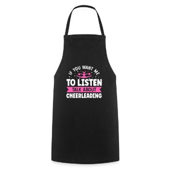 Si vous voulez que je parle de cheerleading - Tablier de cuisine - noir - Devant - AI Model Male 185 dark (185cm)