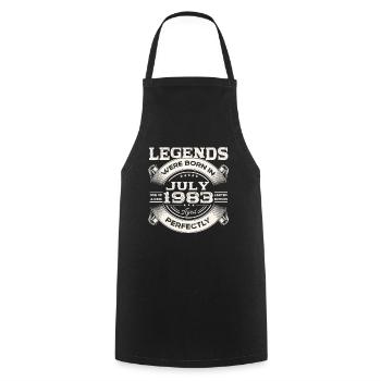 40th Birthday Man Legendary July Born 1983 - Cooking Apron - black - Front - AI Model Male 185 dark (185cm)