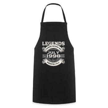 25th Birthday Man Legendary July Vintage 1998 - Cooking Apron - black - Front - AI Model Male 185 dark (185cm)