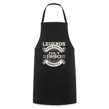 33rd Birthday Man Legendary July Born 1990 - Cooking Apron - black - Front - AI Model Male 185 dark (185cm)