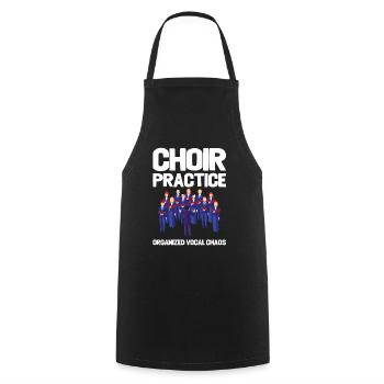 Pratique chorale Chaos vocal organisé - Tablier de cuisine - noir - Devant - AI Model Male 185 dark (185cm)