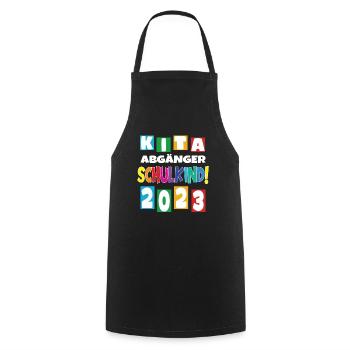 Schulkind 2023 Einschulung 2023 Schulanfang - Kochschürze - Schwarz - Vorne - AI Model Male 185 dark (185cm)