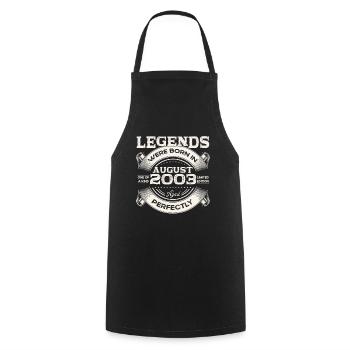 20 Birthday Men Original August Vintage 2003 - Tablier de cuisine - noir - Devant - AI Model Male 185 dark (185cm)