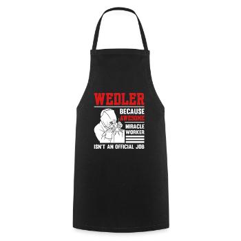 Welder Because Awesome Miracle Worker - Cooking Apron - black - Front - AI Model Male 185 dark (185cm)