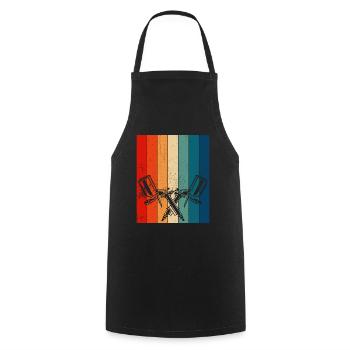 Retro Paint Sprayer Painter - Cooking Apron - black - Front - AI Model Male 185 dark (185cm)