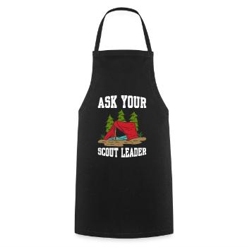 Ask Your Scout Leader - Cooking Apron - black - Front - AI Model Male 185 dark (185cm)