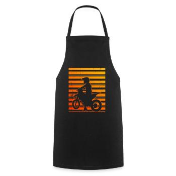 Vintage Motorbike Retro Motorcycling - Kochschürze - Schwarz - Vorne - AI Model Male 185 dark (185cm)