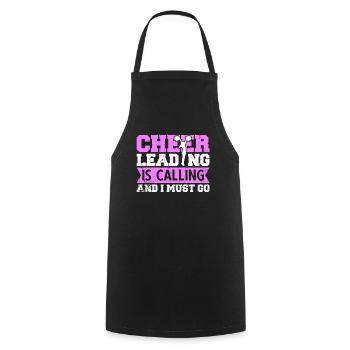 Le cheerleading m’appelle et je dois y aller - Tablier de cuisine - noir - Devant - AI Model Male 185 dark (185cm)