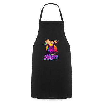Edm Rave Rave Hard Go Home - Tablier de cuisine - noir - Devant - AI Model Male 185 dark (185cm)