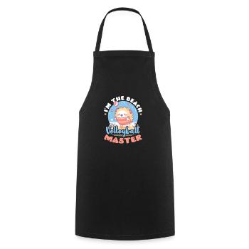 Beach Volleyball I'm The Beach Volleyball Master - Cooking Apron - black - Front - AI Model Male 185 dark (185cm)