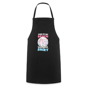 Beach Volleyball My Beach Volleyball Outfit - Cooking Apron - black - Front - AI Model Male 185 dark (185cm)