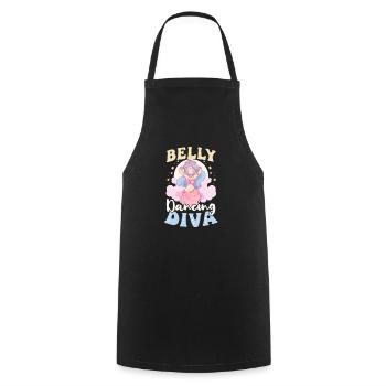 Belly Dancing Belly Dancing Diva - Cooking Apron - black - Front - AI Model Male 185 dark (185cm)