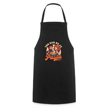 Pasta-Liebhaber Hatte Mich Bei Pasta - Kochschürze - Schwarz - Vorne - AI Model Male 185 dark (185cm)