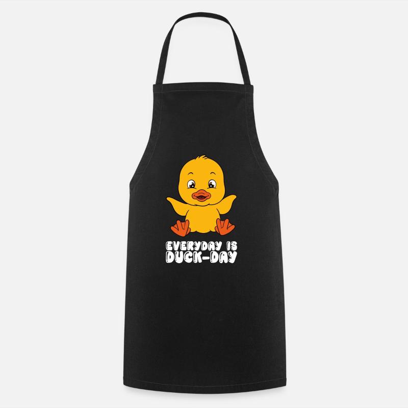 Funny duck Cute ducks - Cooking Apron - black