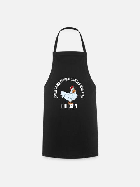 Lustiger Hühner Spruch Huhn - Kochschürze - Schwarz