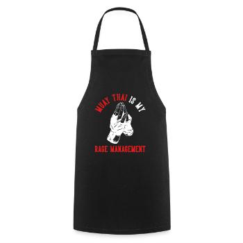 Muay Thai Boxing - Kochschürze - Schwarz - Vorne - AI Model Male 185 dark (185cm)