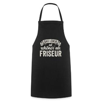 Lustige Friseur Frisör Haare Stylist Salon - Kochschürze - Schwarz - Vorne - AI Model Male 185 dark (185cm)