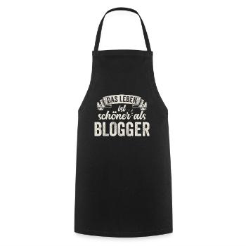Lustige Blogger Social Media Internet Bloggen - Kochschürze - Schwarz - Vorne - AI Model Male 185 dark (185cm)