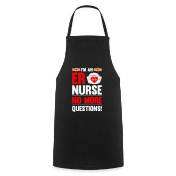Funny Nurse Gifts - Cooking Apron - black - Front - AI Model Male 185 dark (185cm)