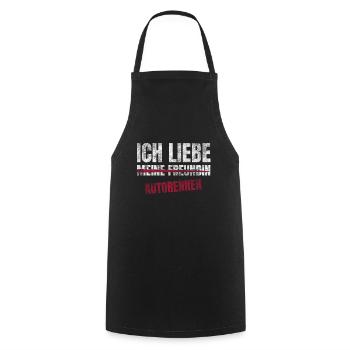 Autorennen Ich Liebe Zeitvertreib Hobby - Kochschürze - Schwarz - Vorne - AI Model Male 185 dark (185cm)