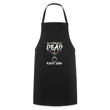 Culturisme Halloween littéralement mort en ce moment - Tablier de cuisine - noir - Devant - AI Model Male 185 dark (185cm)