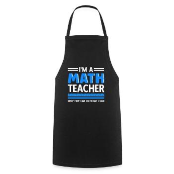 math teacher saying mathematician - Cooking Apron - black - Front - AI Model Male 185 dark (185cm)