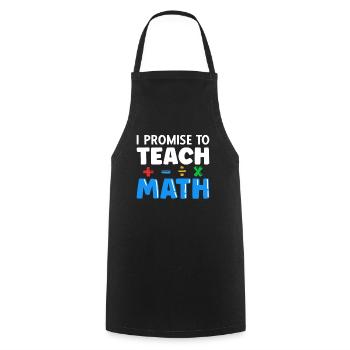 math teacher saying mathematician - Cooking Apron - black - Front - AI Model Male 185 dark (185cm)
