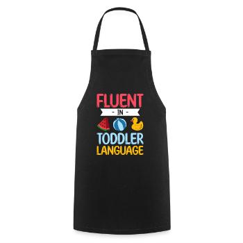 Au Pair Fille Maternelle Nounou - Tablier de cuisine - noir - Devant - AI Model Male 185 dark (185cm)