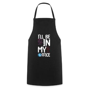 Au Pair Girl Kindergarten Nanny - Cooking Apron - black - Front - AI Model Male 185 dark (185cm)