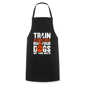 Dog Trainer Dog School Dog Sports - Cooking Apron - black - Front - AI Model Male 185 dark (185cm)