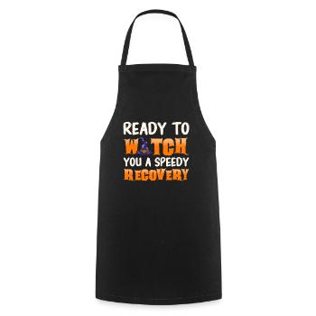 Halloween Nurse Pumpkin - Cooking Apron - black - Front - AI Model Male 185 dark (185cm)