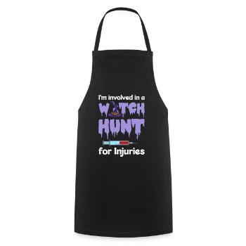 Halloween Nurse Pumpkin - Cooking Apron - black - Front - AI Model Male 185 dark (185cm)