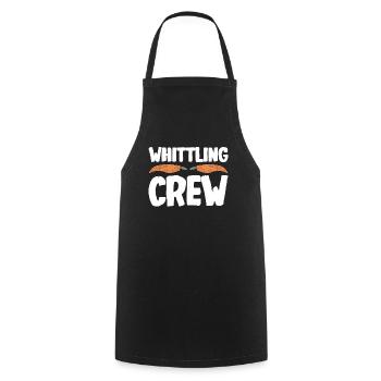 Wood Shining Wood Carving - Cooking Apron - black - Front - AI Model Male 185 dark (185cm)