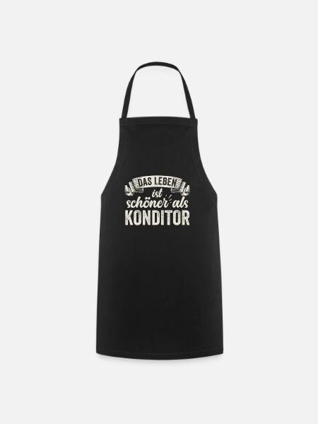Lustige Konditor Cupcakes Süßigkeiten Naschkatzen - Kochschürze - Schwarz