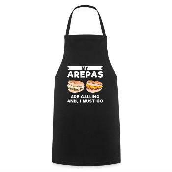 My Arepas Are Calling And I Must Go - Cooking Apron - black - Front - AI Model Male 185 dark (185cm)
