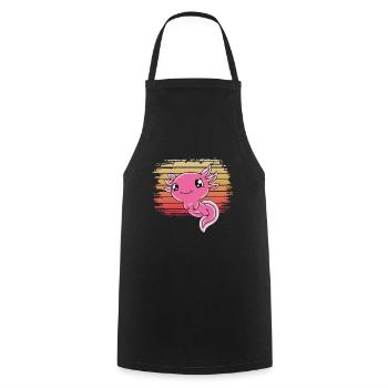 Cute Axolotl Funny Axolotl - Cooking Apron - black - Front - AI Model Male 185 dark (185cm)