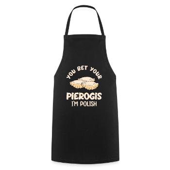 Pierogi Rezept polnische Pierogi - Kochschürze - Schwarz - Vorne - AI Model Male 185 dark (185cm)