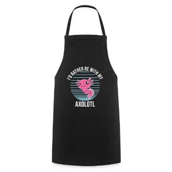 Axolotl drôle Axolotl mignon - Tablier de cuisine - noir - Devant - AI Model Male 185 dark (185cm)