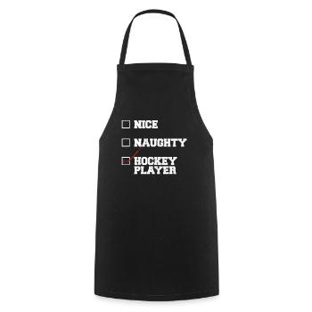 Ice Hockey Saying for Ice Hockey Players - Cooking Apron - black - Front - AI Model Male 185 dark (185cm)